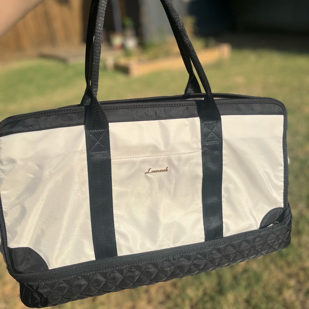 Loveook Black and Cream Duffel Bag